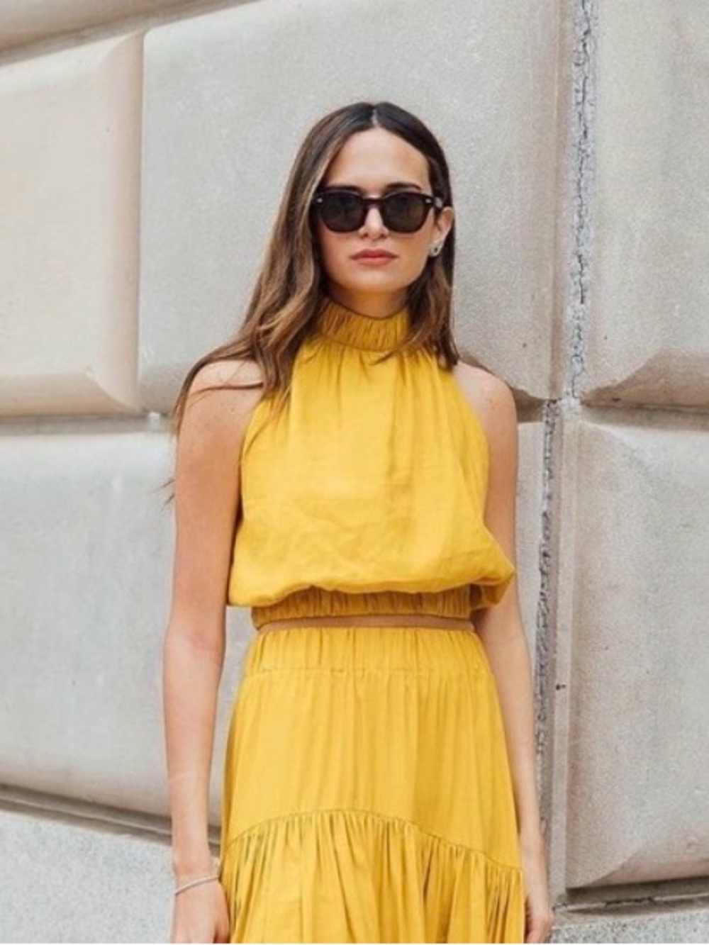 Silvia Tcherassi Mustard Halter Top